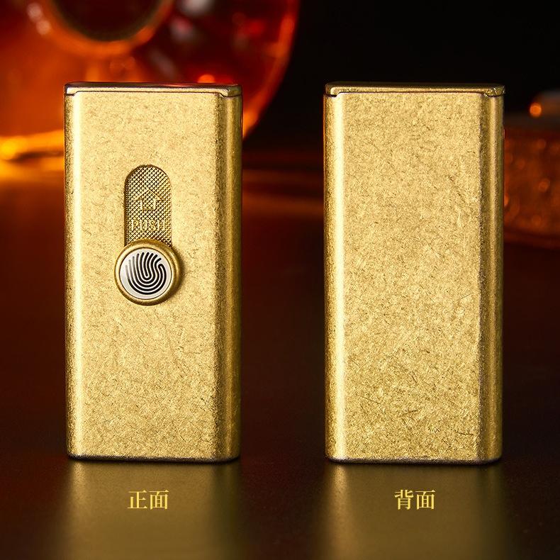 High-end Creative Push-button Mechanical Automatic Ignition Metal Lighter Gift Men's Cigarette Accessory