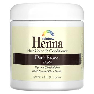 Henna, Hair Color & Conditioner, Dark Brown (Sable), 4 Oz (113 G)
