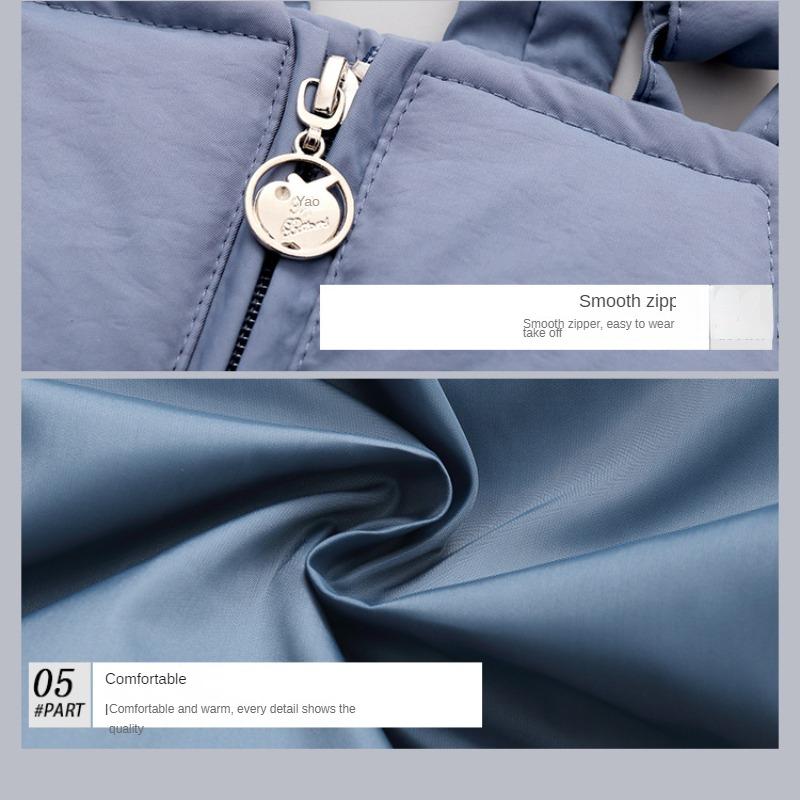 Children's Down Jacket Boys Medium Length Thickened White Duck Down