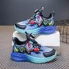 Spring Cartoon Boys Running Shoes with Rotating Buckle Kids Breathable Soft Sole Casual Sneakers