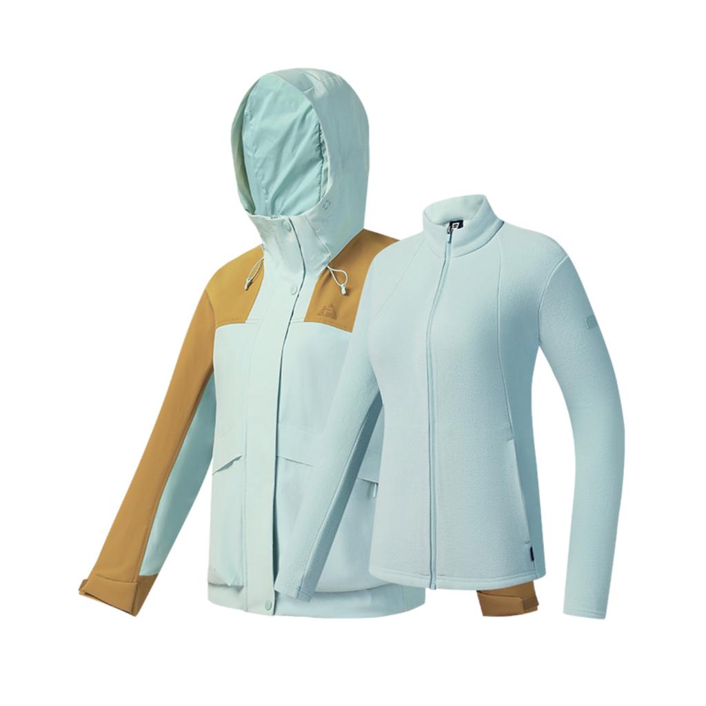 FILA Explore Removable Three-In-One Classic Comfortable Versatile Casual Outdoor Jacket Women jackets Dream-Awakening-Green A11W547705FLG