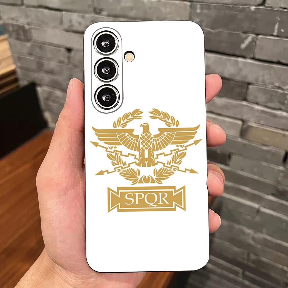 

SPQR Roman Imperial Flag Phone Case For Samsung S25 Edge S24 S23 S22 S21 S20 Ultra Plus Fe Galaxy A54 A53 A34 A25 A16 Silicon Co Samsung S24