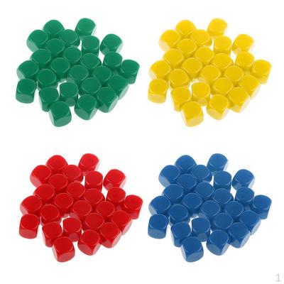 100 piezas Opaco en Blanco Juego D6 de Seis Caras Color