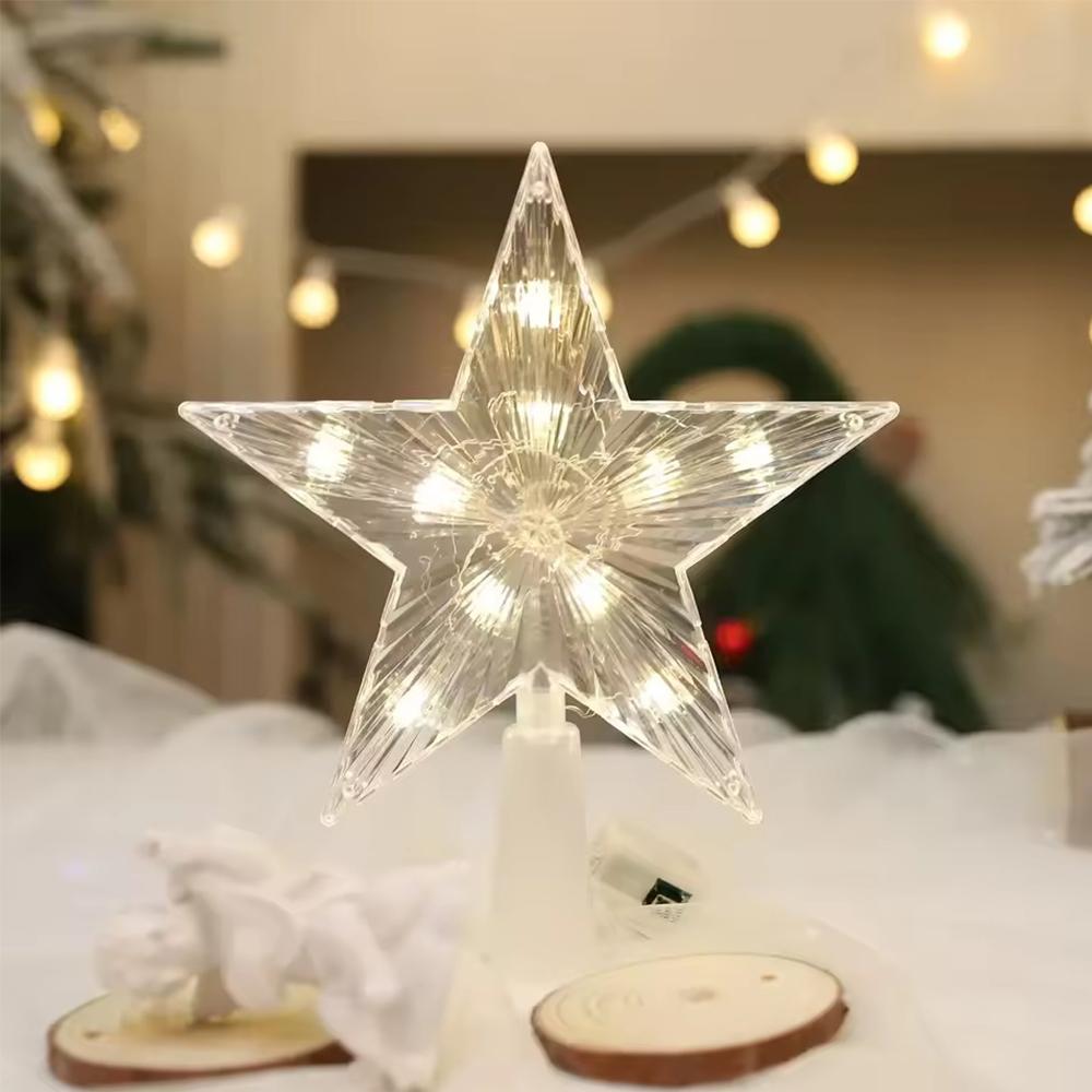 

New Glowing Star Christmas Decoration Hanging Xmas Tree Pendant Ornament for Home Room Decor New Year Navidad Gifts Accessories 1pc