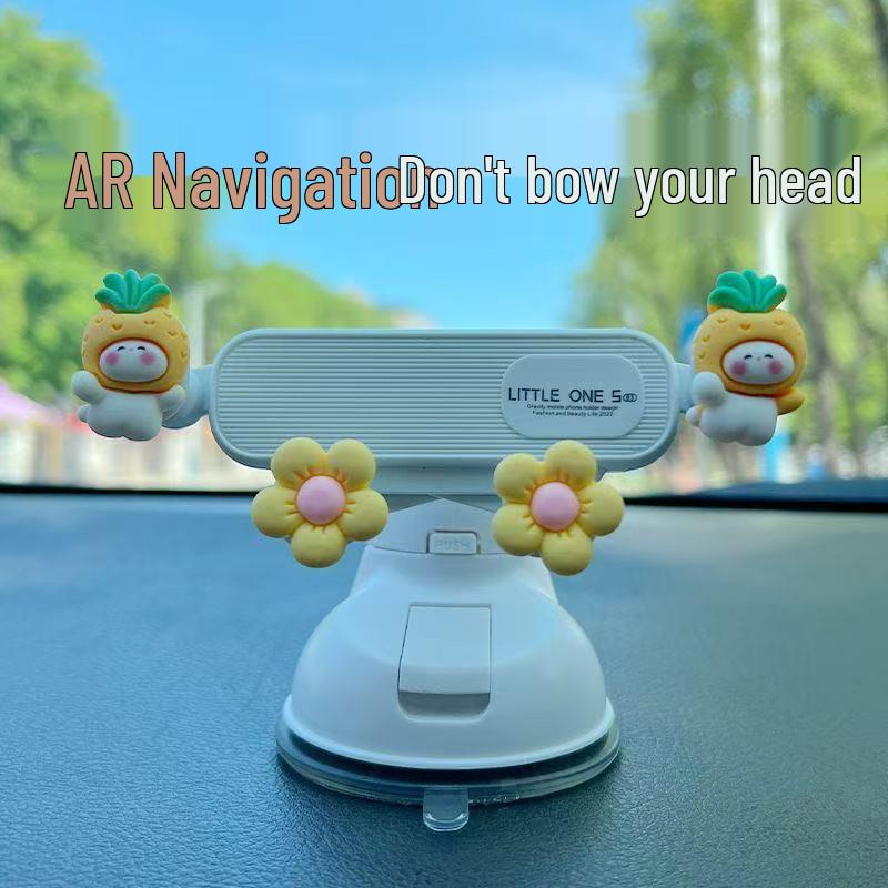Cartoon Suction Cup Phone Holder for Dashboard - Perfect for Female Drivers