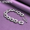 CHSHINE 925 Sterling Silver Round Ring Chain Bracelet For Women High Quality Fashion Charm Jewelry