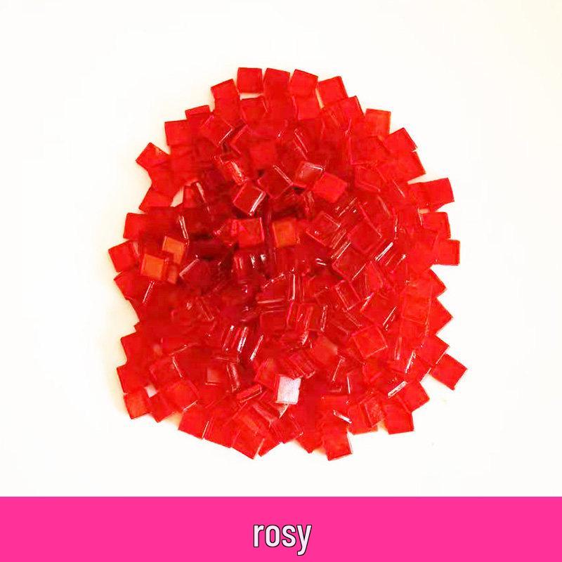260 Stück 1 cm Transparente Eisjade Mosaik Glasperlen für DIY Kerzenhalter Basteln