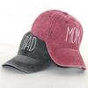 Kapelusze Haftowane DAD MOM Dla Kobiet Mężczyzn Płócienna Czapka Baseballowa Zmywana Retro Casual Unisex Sportowa Daszek Przeciwsłoneczny