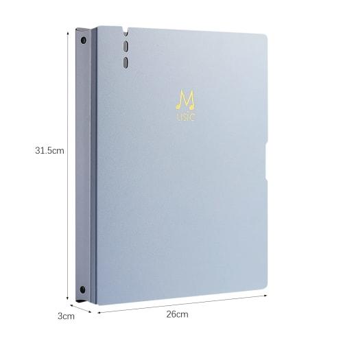 A4 Sheet Music File, 40 Pages, Loose-Leaf, Thick, Music Score Holder, Music Case with Rings, Large Capacity, 180 Page Spread, Anti-Reflective, Sheet