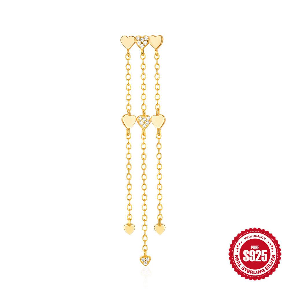 Stilvolle Und Schlichte S925 Sterlingsilber Tägliche Mit Stern- Und Mondelementen Fransen-Oktagramm-Ohrringe Ohrringe Ohrringe