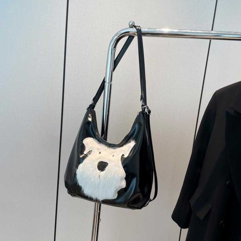 Stylish Vintage Large Capacity Tote Bag For Women In Black Pink White Brown Colors