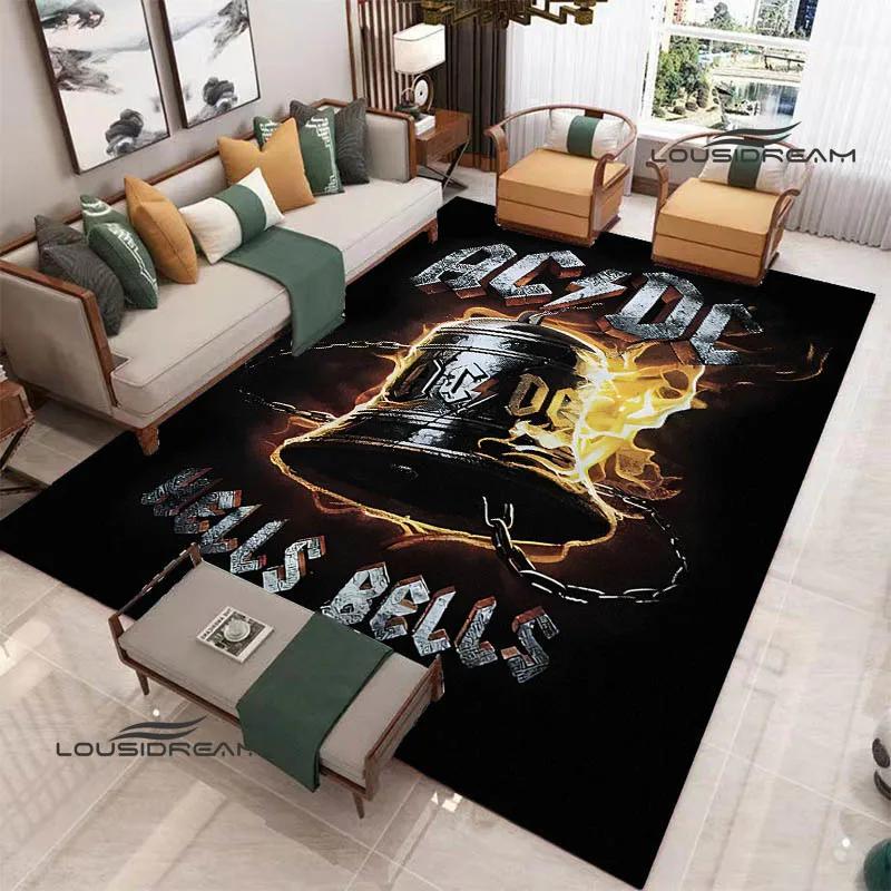 3D Rock Band AC/DC Printed Carpet Yoga Mat Non-slip Carpet Kitchen Mat Room Decor Carpets for Living Room Area Rug Birthday Gift