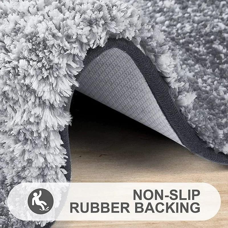 Gradient Stripes Imitation Cashmere Bathroom Floor Mats Anti-Slip Wear-Resistant Bathroom Mats Home Decoration