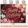 Party Backdrop Happy Birthday Birthday Pink Photo Booth Background Front Door Decor