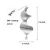 Creative Metal Spiral Wind Spinner - Silent 3D Tornado Wind Chimes - Outdoor Garden & House Decoration Bird Scare