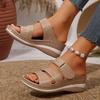 Fashion High-quality Women's Sandals 2025 New Women's Wedges Heels Sandals Casual Comfort Slippers Summer Beach Sandals Chaussures Femme