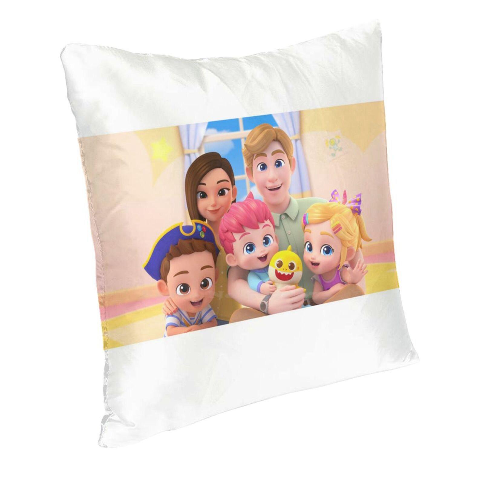 Bebefinn Nursery Rhymes & Kids Songs Home Sofa Car Waist Throw Pillowcase Bebefinn Kids Nursery Peach skin 18*18(CM)-1Pcs