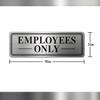 2pcs Metal Stainless Steel Employees Only Sign for Door,With Self Adhesive,9x3in(Employees Only2pcs)