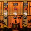 Halloween Front Door Hanging Pumpkin Witch Ghost Flags Sign For Halloween Home Haunted House Door Decorations,Halloween home decoration