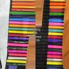 50 Colored Wooden Pencils In Roll-Up Case for Students and Artists