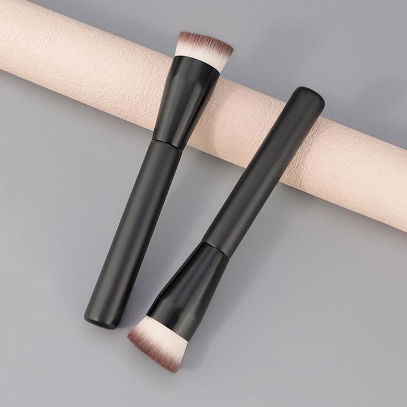 Schräger Make-up-Pinsel zum Konturieren und für Rouge Weiche Synthetikborsten Stabiler Griff aus Aluminiumlegierung Professionelles Kosmetikwerkzeug