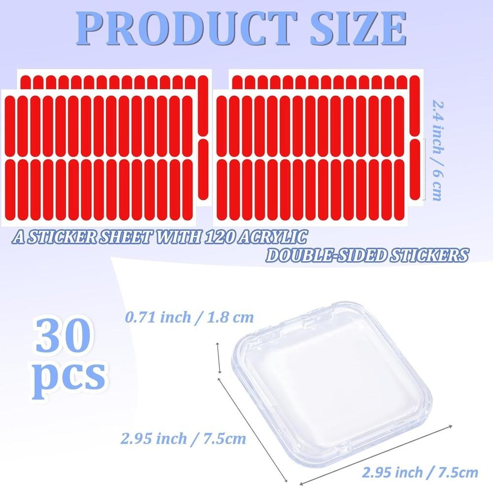 1set Nail Display Box And 1set Of Accessories Acrylic Nail Display Box With Double Sided Tape For Press On Nails Storage Case