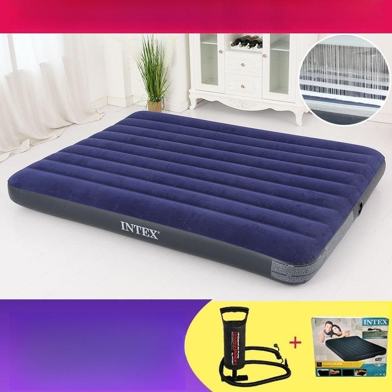 

Толстый надувной матрас Дабл Флок Кровать Надувная Портативная Односпальная Домашняя Уличная Кровать для Кемпинга 152*203*25cm