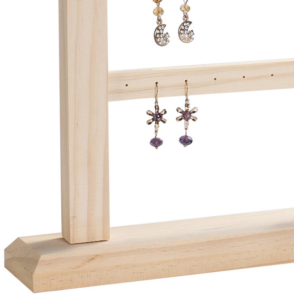 Organizzatore in Legno a 4 Strati Espositore per Oggetti di Scena Fotografica Gioielli Orecchini Ciondoli Collane Supporto Espositore Stoccaggio Showroom