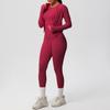European and American new cloud polished short-sleeved sports zipper jacket casual running hip yoga suit three-piece women's