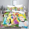Princess Series 3D Print Children'S Cartoon Bedding Set 2/3-Piece Set,100% Polyester Quilt Cover Set With Pillowcases Home Decor