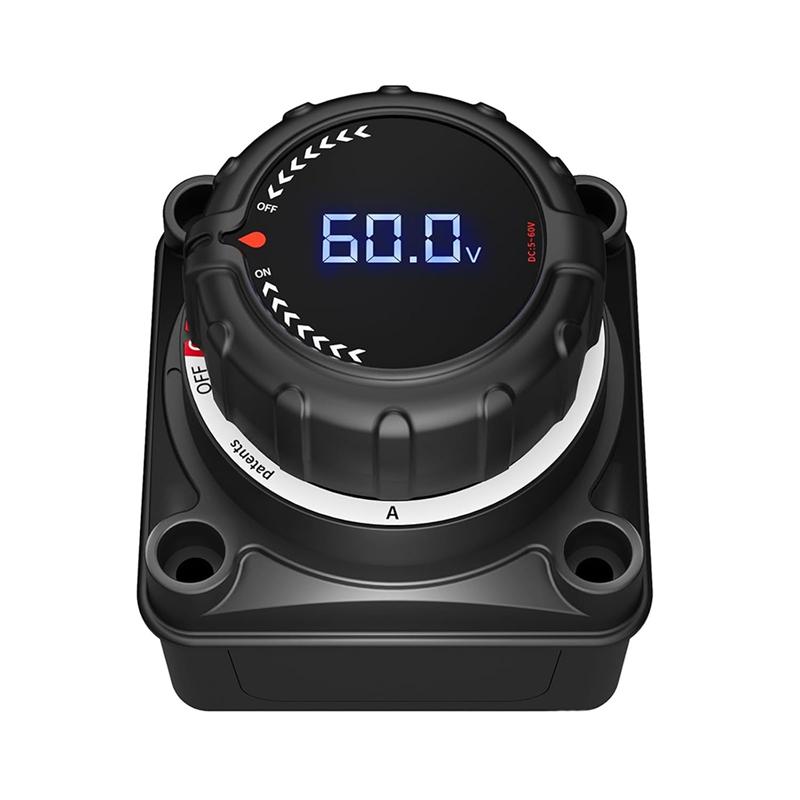 ABLZ-Улучшенный выключатель-размыкатель аккумулятора DC5-60V с вольтметром, главный изолятор, выключатель включения/выключения для морского судна, автомобиля, грузовика