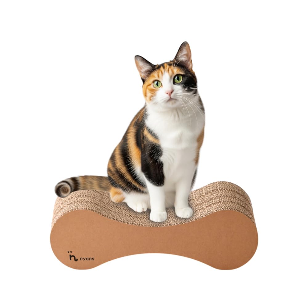 

точилка 1 год сделано в Nyans Claw Sharpener Claw Супер Усиленный Картон Бесконечный Средний Nyans [Без остатков, долговечность, 100% Япония] [Кот коричневый