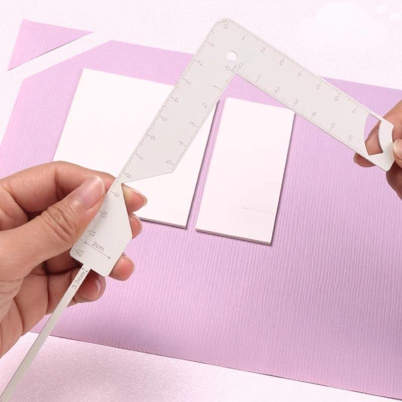 Multifunctional Book Covers Guide Ruler Stainless Steel Bookbinding Ruler For Scrapbooking Photo Album Notebook Covers