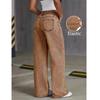Plus Size Women's Casual Washed Stretch Straight Leg Jeans