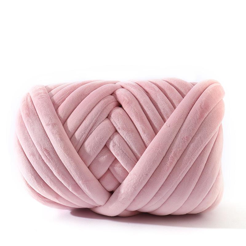 New Velvet Core-Spun Yarn for DIY: 3cm Thick Handmade Blanket, Pillow, Wool Fabric, Strip Yarn, Cat Bed.