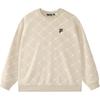 Floral Print Knit Crewneck Pullover Fleece Sweatshirt Men Sweatshirt Jipi-Color T11U433207F-LK