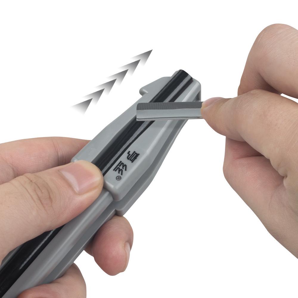 Gray Wooden Eyebrow Pencil Sharpener for Beginners - Perfect for Katana Eyebrow Pencils.