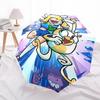1pc Outdoor Umbrella with Adventure Time Characters - Automatic Opening/Closing, Portable 3-Fold Design, 8-Rib Iron Frame - Perfect Gift for Fans