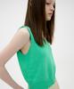 Leuba V-Neck Cotton Knit Vest - Emerald Green