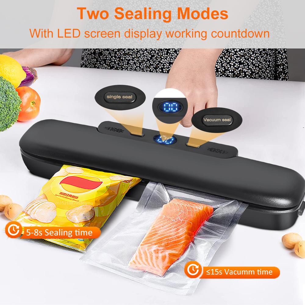 Vacuum Sealer 220V Food Vacuum Packaging Sealer Automatic Household Food Vacuum Sealing Machine Vacuum Packing Sealer for Food