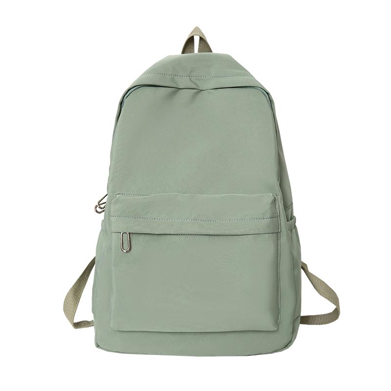

Женский школьный рюкзак водонепроницаемый большой вместимости школьный рюкзак с гладкой молнией однотонный для девочки-подростка повседневный рюкзак сумка студенческая принадлежность зелёный