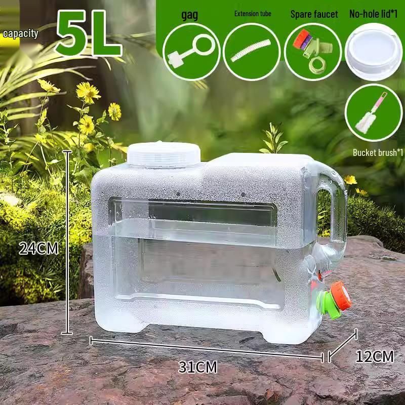 

Відро для води на вулиці з краном, великий пластиковий бак для зберігання для автомобільних подорожей та домашнього використання