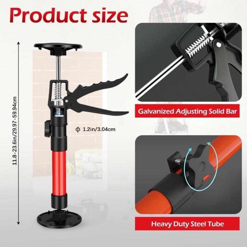 2PCS Adjustable Support Poles for Ceiling Cabinet Mounting Height Ranges 12 to 24 Inches Featuring Easy rotations Angle Adjustment Efficient Work.