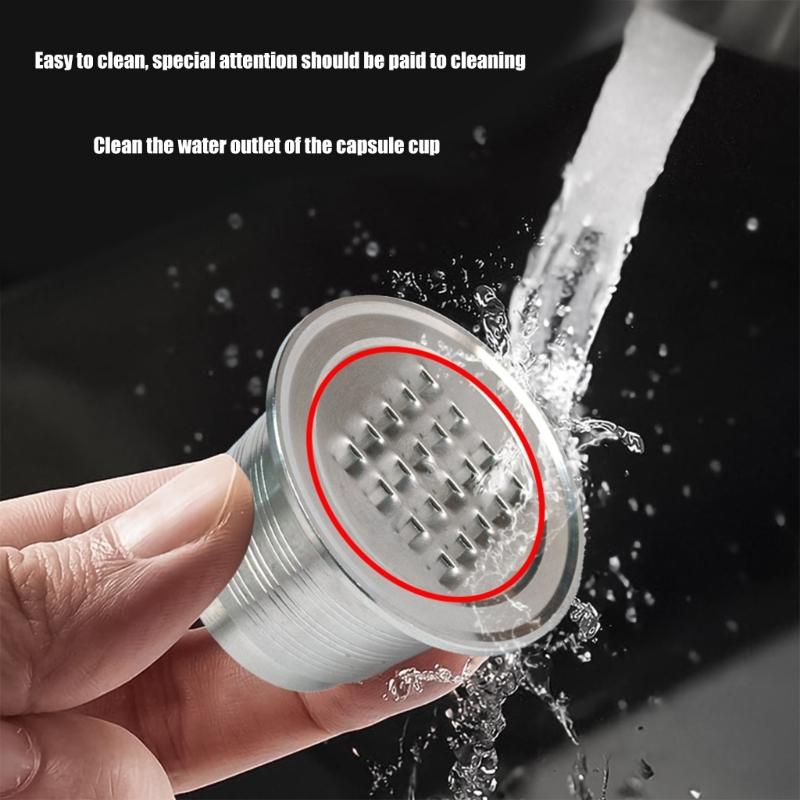 Coffee Capsules Accessories Set with Stainless Steel Spoon Filter Paper and Cleaning Brush for Easy Brewing Maintenance