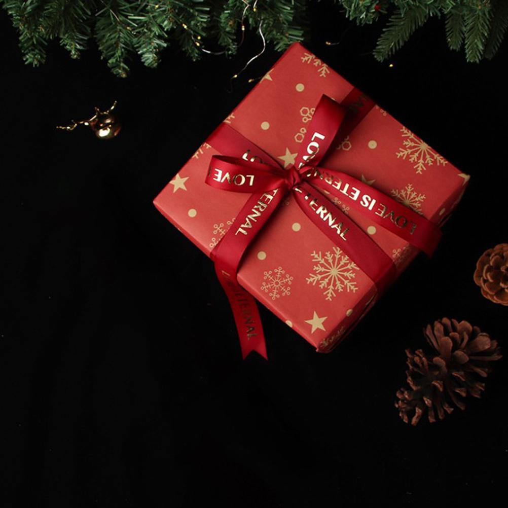 Weihnachten Kraft Geschenkpapier Weihnachten Elemente Kollektion Doppelseitiges Geschenkpapier Weihnachtsgeschenkbox Dekoration