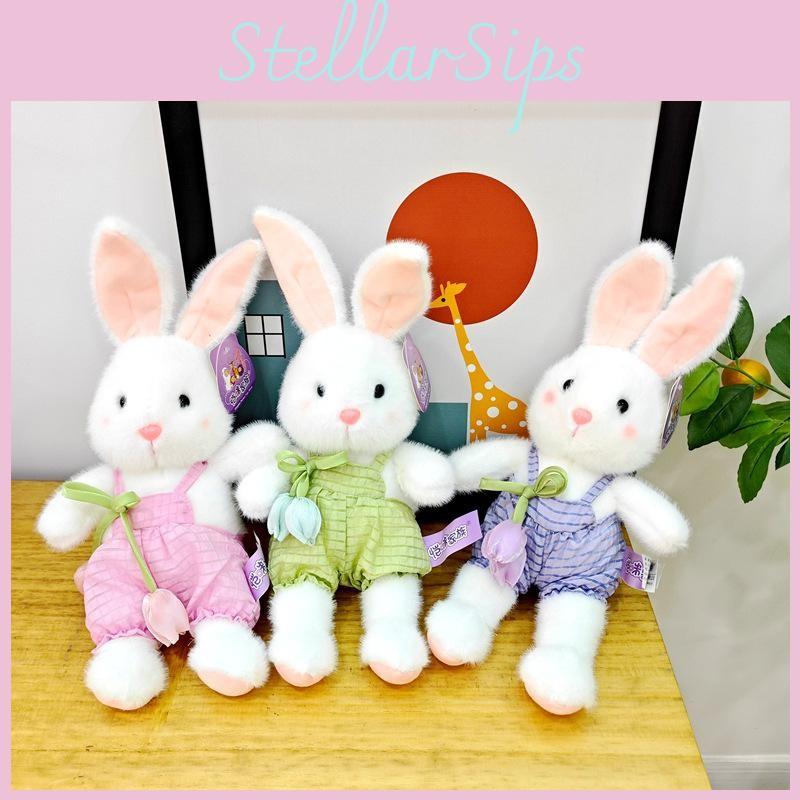 Strap Pants Small Flower Rabbit Plush Toys Childrens Dolls Birthday Gifts