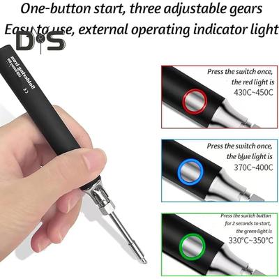 Wireless Soldering Pen Fast Heating 3-speed Temperature Adjustable Cordless USB Rechargeable Portable Soldering Iron