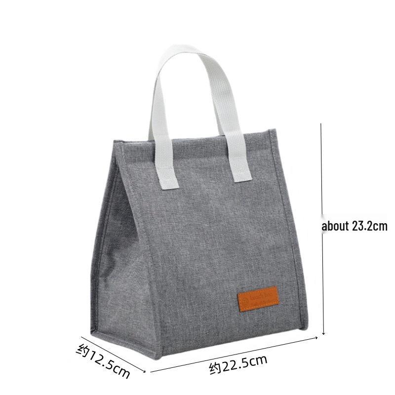 Cationic Tote Lunch Bag with Thickened Foil Insulation for Office or School Meals