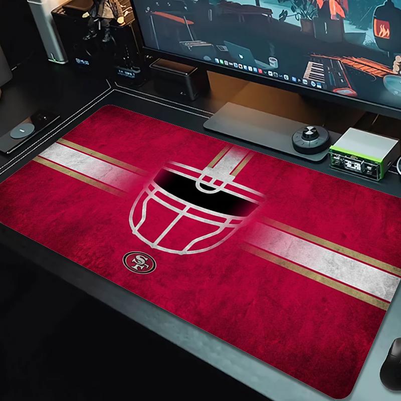 San Francisco 49Ers Mouse Pad Large Gaming Table Cushion Nonslip Laptop Tablet Big Mousepad Xxl Mat Mini Pc Playmat With Lock Edge