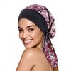 New Women Flower Print Hat Elastic Muslim Hijab Hats Long Tail Head Wraps Chemo Beanies Caps Cancer Bandanas